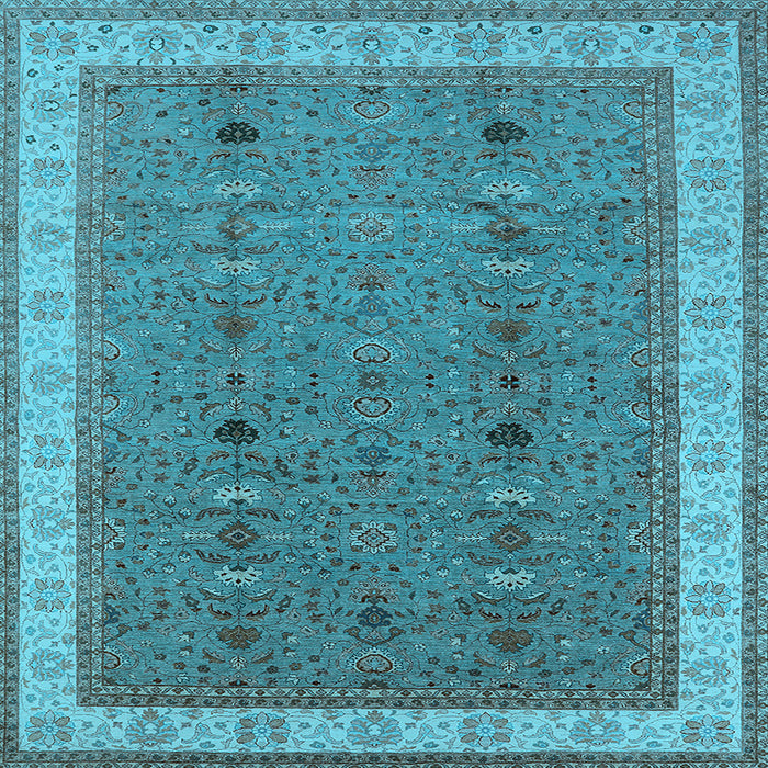 Square Oriental Light Blue Traditional Rug, urb990lblu