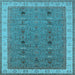 Square Oriental Light Blue Traditional Rug, urb990lblu