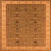 Square Oriental Orange Traditional Rug, urb990org