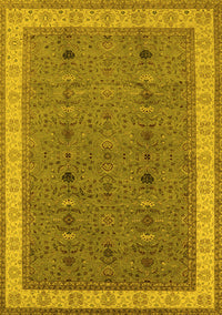 Oriental Yellow Traditional Rug, urb990yw