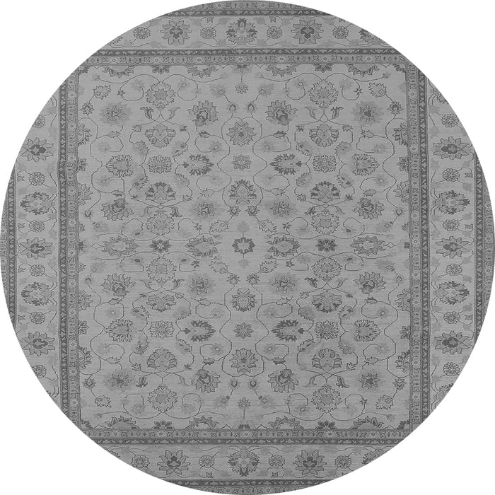 Round Oriental Gray Traditional Rug, urb991gry