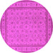 Round Oriental Pink Traditional Rug, urb991pnk