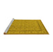 Sideview of Machine Washable Oriental Yellow Traditional Rug, wshurb991yw