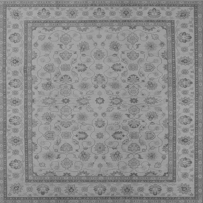 Square Machine Washable Oriental Gray Traditional Rug, wshurb991gry