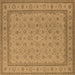 Square Oriental Brown Traditional Rug, urb991brn