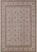 Mid-Century Modern Dark Almond Brown Oriental Rug, urb991
