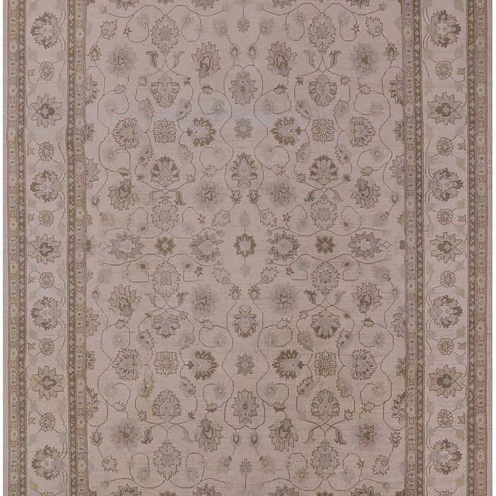 Mid-Century Modern Dark Almond Brown Oriental Rug, urb991