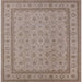 Square Mid-Century Modern Dark Almond Brown Oriental Rug, urb991