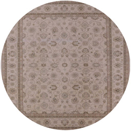 Round Machine Washable Industrial Modern Dark Almond Brown Rug, wshurb991