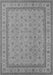 Machine Washable Oriental Gray Traditional Rug, wshurb991gry