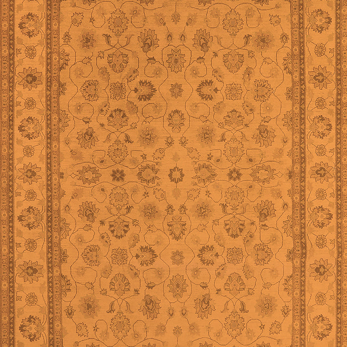 Machine Washable Oriental Orange Traditional Area Rugs, wshurb991org