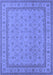 Machine Washable Oriental Blue Traditional Rug, wshurb991blu