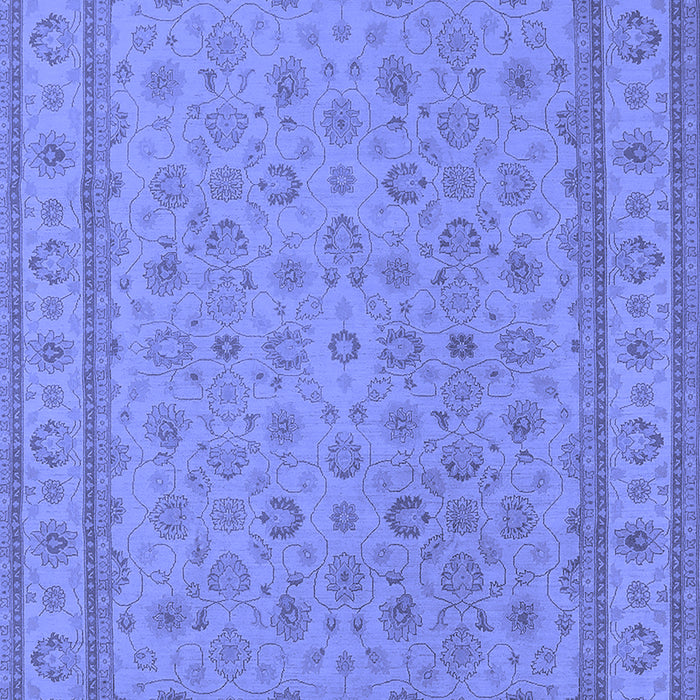 Machine Washable Oriental Blue Traditional Rug, wshurb991blu