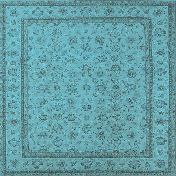Square Oriental Light Blue Traditional Rug, urb991lblu