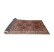 Sideview of Mid-Century Modern Light Copper Gold Oriental Rug, urb992