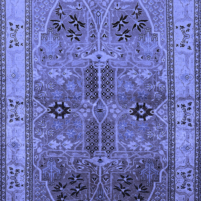 Machine Washable Oriental Blue Traditional Rug, wshurb992blu