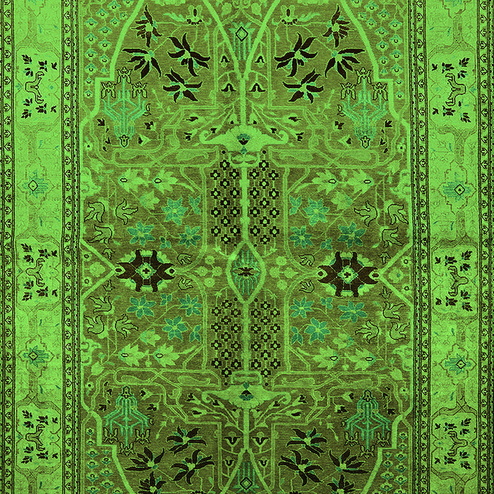 Oriental Green Traditional Rug, urb992grn