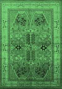 Oriental Emerald Green Traditional Rug, urb992emgrn