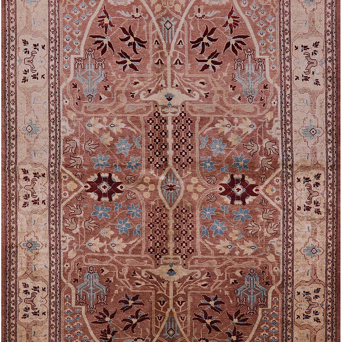 Mid-Century Modern Light Copper Gold Oriental Rug, urb992