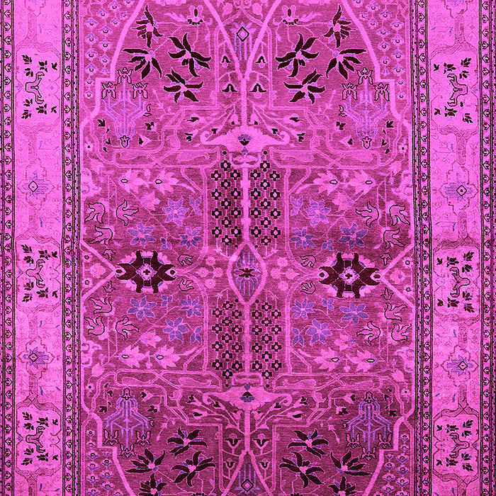 Machine Washable Oriental Pink Traditional Rug, wshurb992pnk