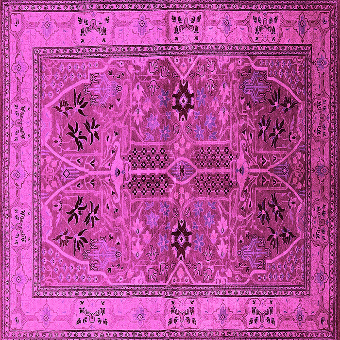 Square Oriental Pink Traditional Rug, urb992pnk