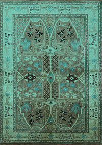 Oriental Turquoise Traditional Rug, urb992turq