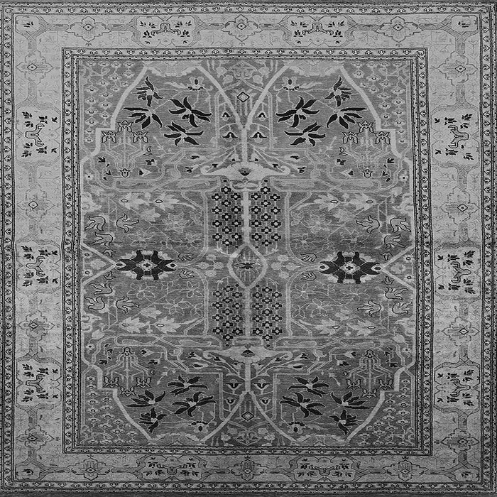 Square Machine Washable Oriental Gray Traditional Rug, wshurb992gry