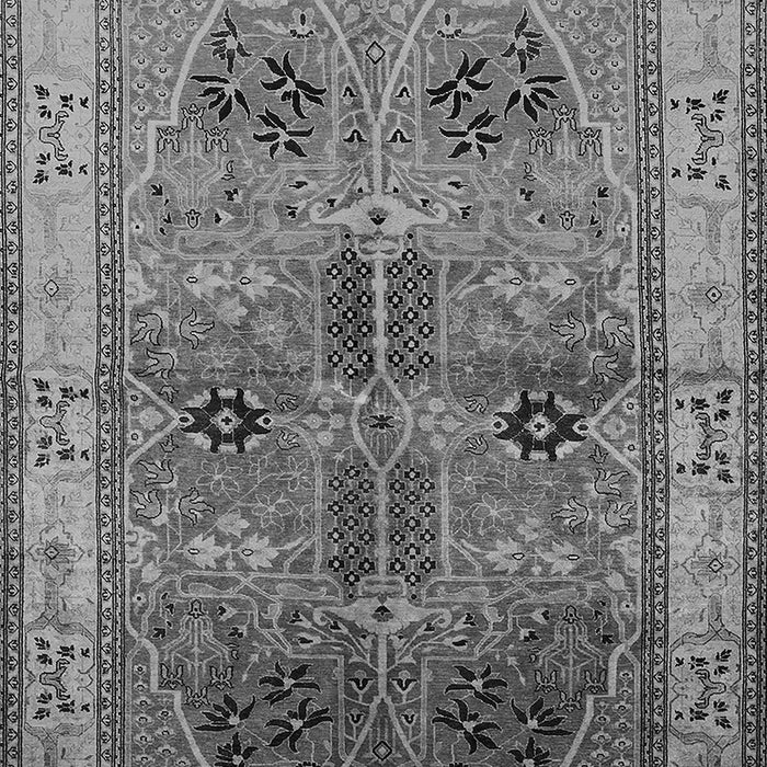 Machine Washable Oriental Gray Traditional Rug, wshurb992gry