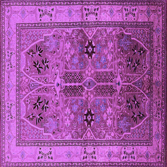 Square Oriental Purple Traditional Rug, urb992pur