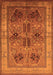 Machine Washable Oriental Orange Traditional Area Rugs, wshurb992org