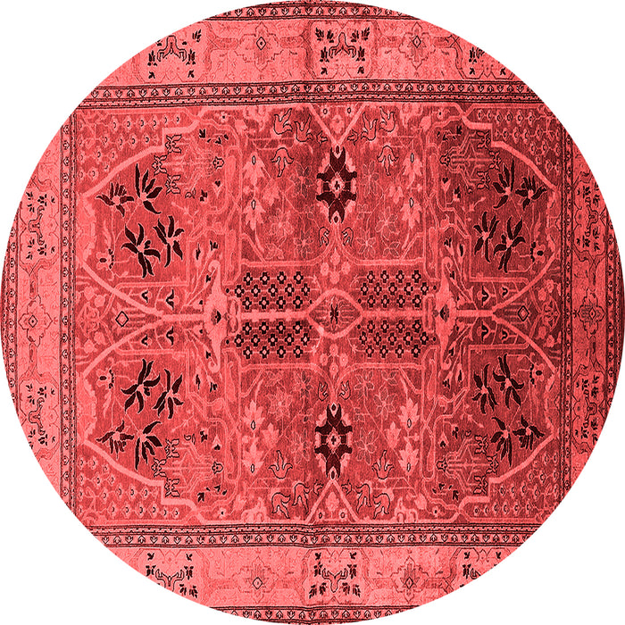 Machine Washable Oriental Red Traditional Rug, wshurb992red