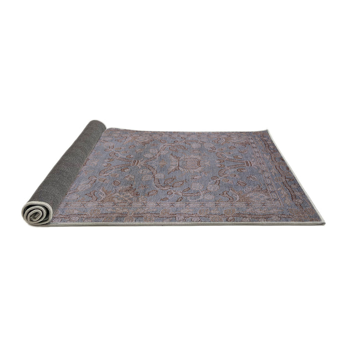 Sideview of Mid-Century Modern Mauve Taupe Purple Oriental Rug, urb993