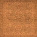 Square Oriental Orange Traditional Rug, urb993org