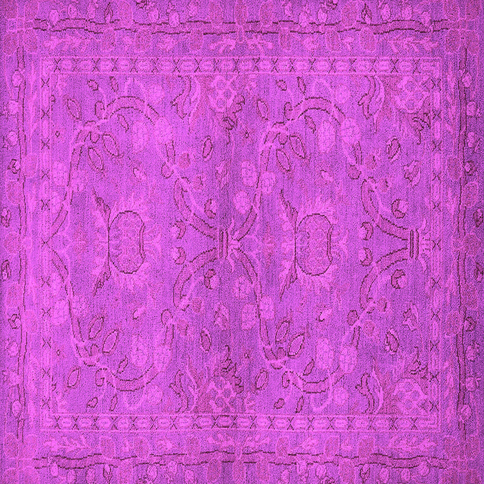 Square Machine Washable Oriental Pink Traditional Rug, wshurb993pnk