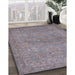 Machine Washable Industrial Modern Mauve Taupe Purple Rug in a Family Room, wshurb993