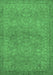 Machine Washable Oriental Emerald Green Traditional Area Rugs, wshurb993emgrn