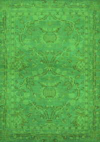 Oriental Green Traditional Rug, urb993grn