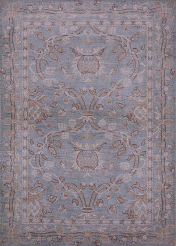 Mid-Century Modern Mauve Taupe Purple Oriental Rug, urb993