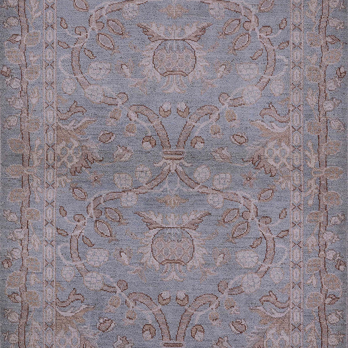 Mid-Century Modern Mauve Taupe Purple Oriental Rug, urb993