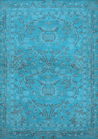 Oriental Light Blue Traditional Rug, urb993lblu