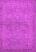 Machine Washable Oriental Pink Traditional Rug, wshurb993pnk