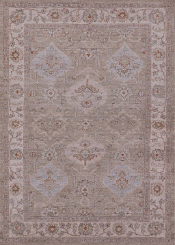 Mid-Century Modern Rose Purple Oriental Rug, urb994