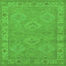 Square Oriental Green Traditional Rug, urb994grn