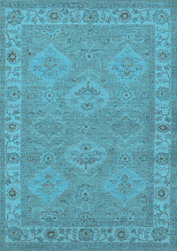 Oriental Light Blue Traditional Rug, urb994lblu