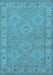 Oriental Light Blue Traditional Rug, urb994lblu