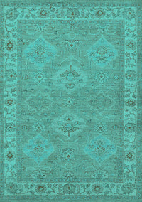 Oriental Turquoise Traditional Rug, urb994turq