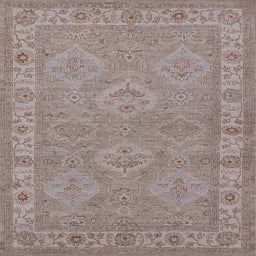 Square Machine Washable Industrial Modern Rose Dust Purple Rug, wshurb994