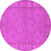 Round Oriental Pink Traditional Rug, urb994pnk