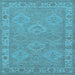 Square Oriental Light Blue Traditional Rug, urb994lblu