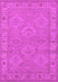 Machine Washable Oriental Pink Traditional Rug, wshurb994pnk